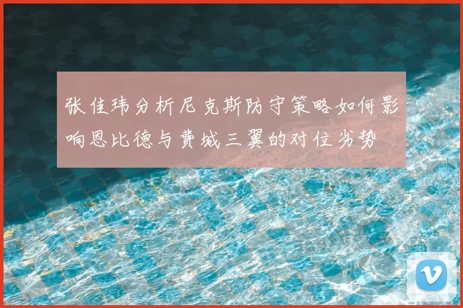 张佳玮分析尼克斯防守策略如何影响恩比德与费城三翼的对位劣势